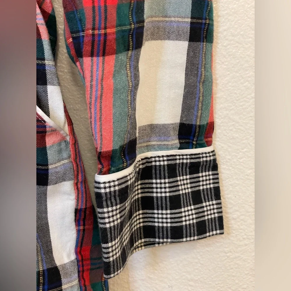 Victoria's Secret Women’s Multicolor Plaid Flannel Rhinestone Romper Size‎ M